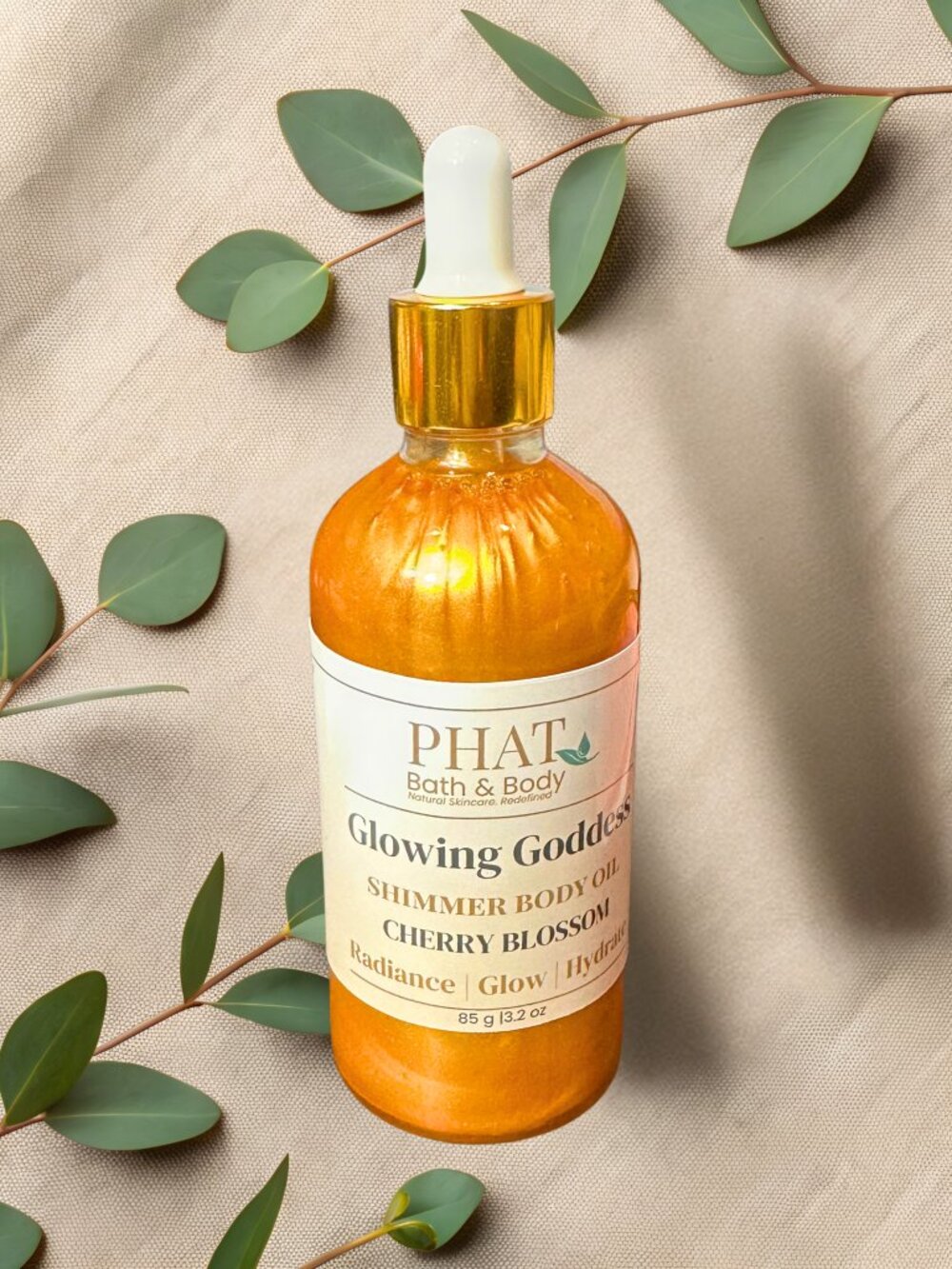 Phat Bath & Body Cherry Blossom Glowing Goddess Shimmer Body Oil